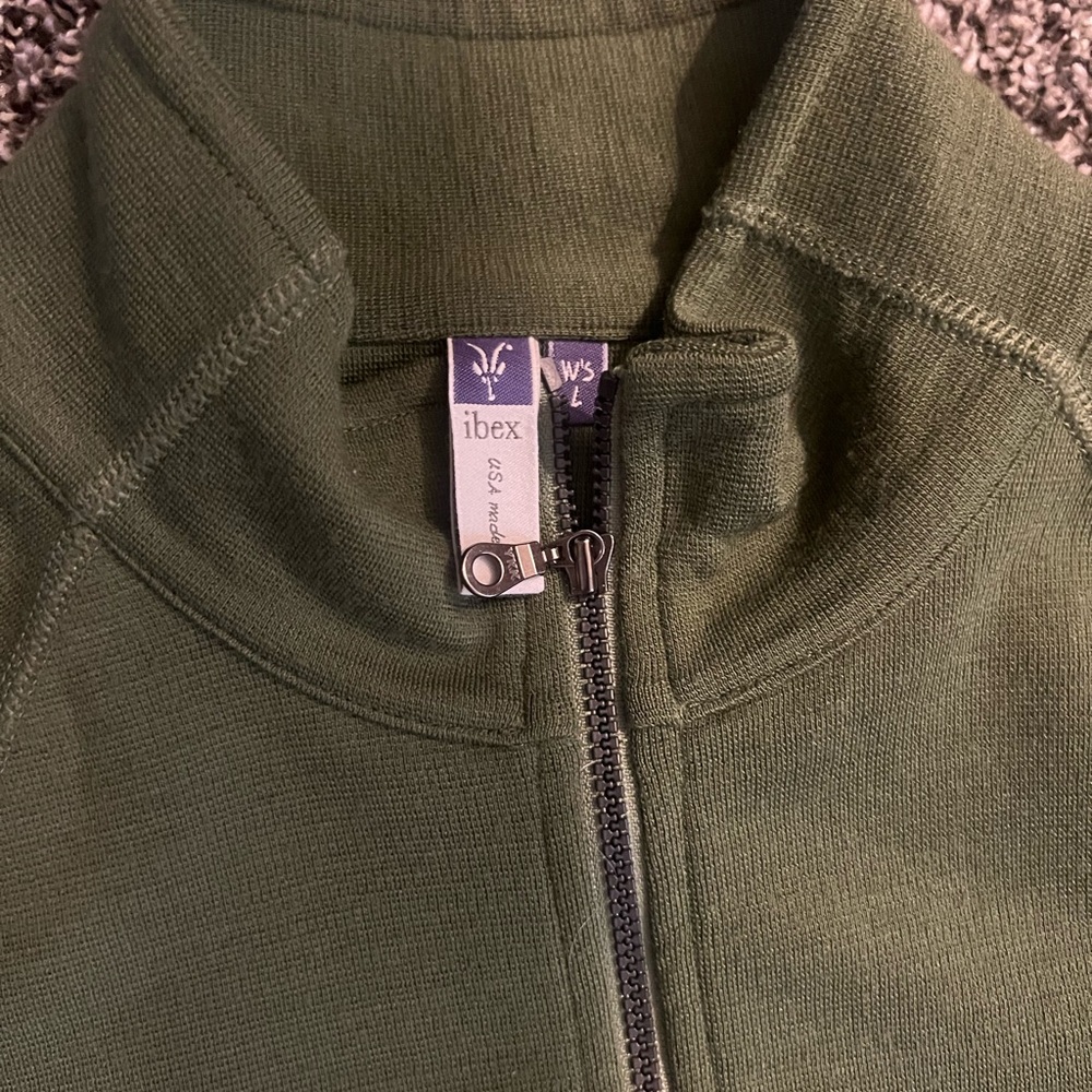 Ibex Olive Zip-Up Jacket